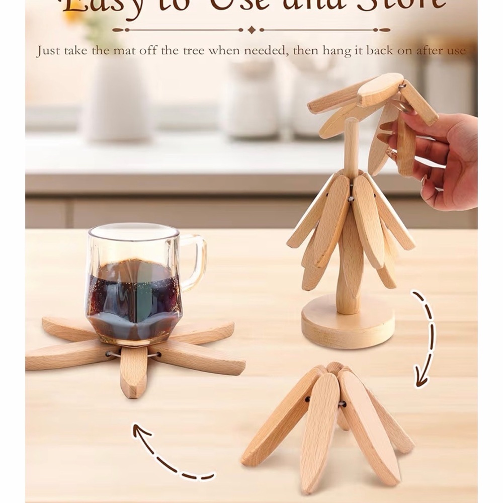 Wooden‎ Trivet Tree for hot dishes - Picture 6 of 6